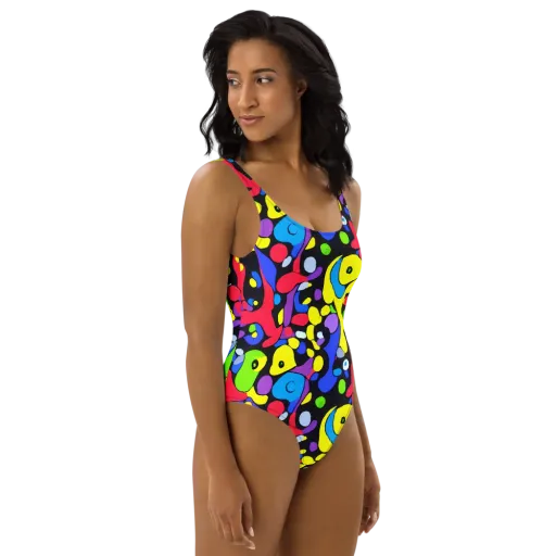 Miró's Mosaic on a One-Piece Swimsuit