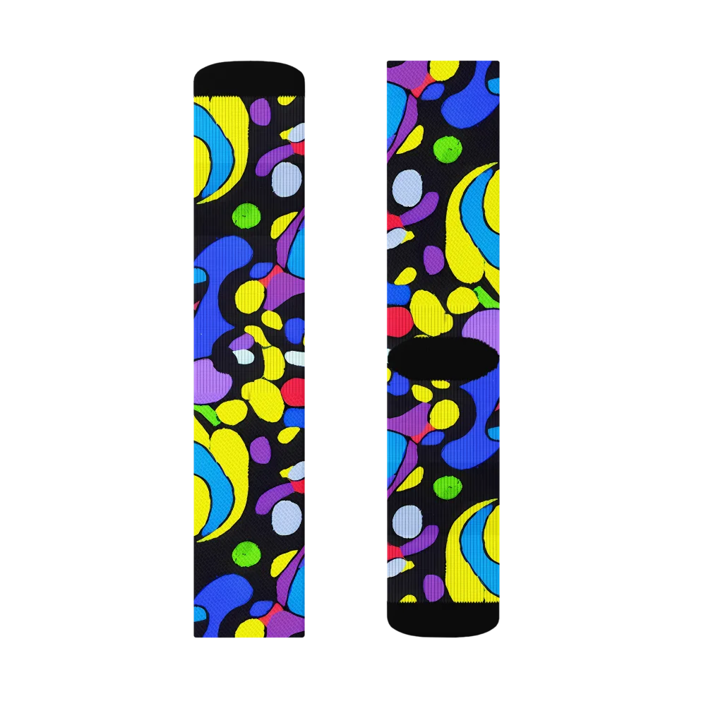 Miró's Mosaic on Socks — Left Sock
