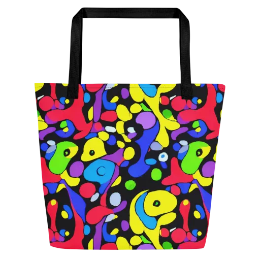Miró's Mosaic on a Large Tote Bag W/ Pocket