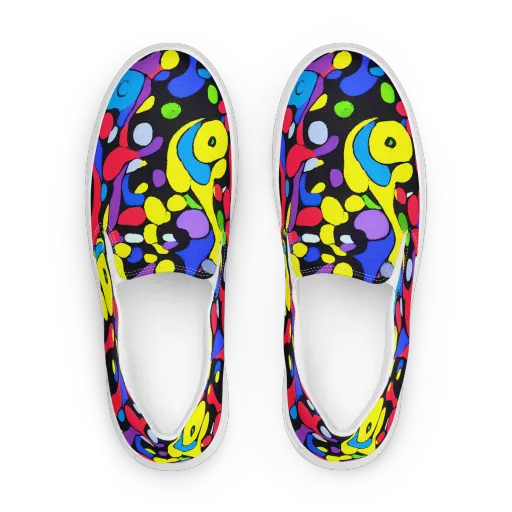 Miró's Mosaic on a Women's Slip-On Canvas Shoes