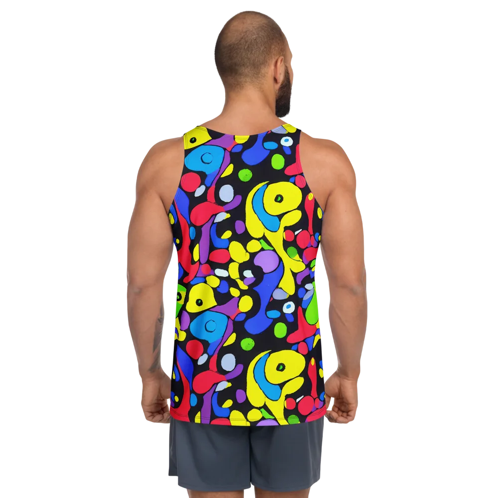 Miró's Mosaic on Men's Tank Top — Back