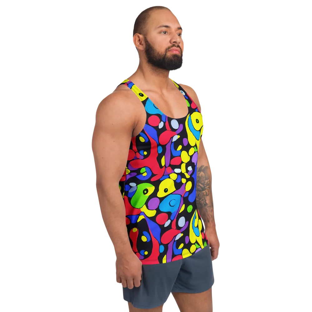 Miró's Mosaic on Men's Tank Top — Right Front