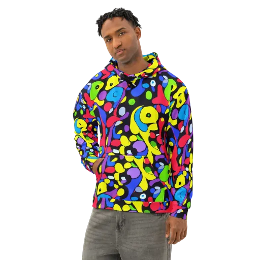 Miró's Mosaic on a Cotton Hoodie