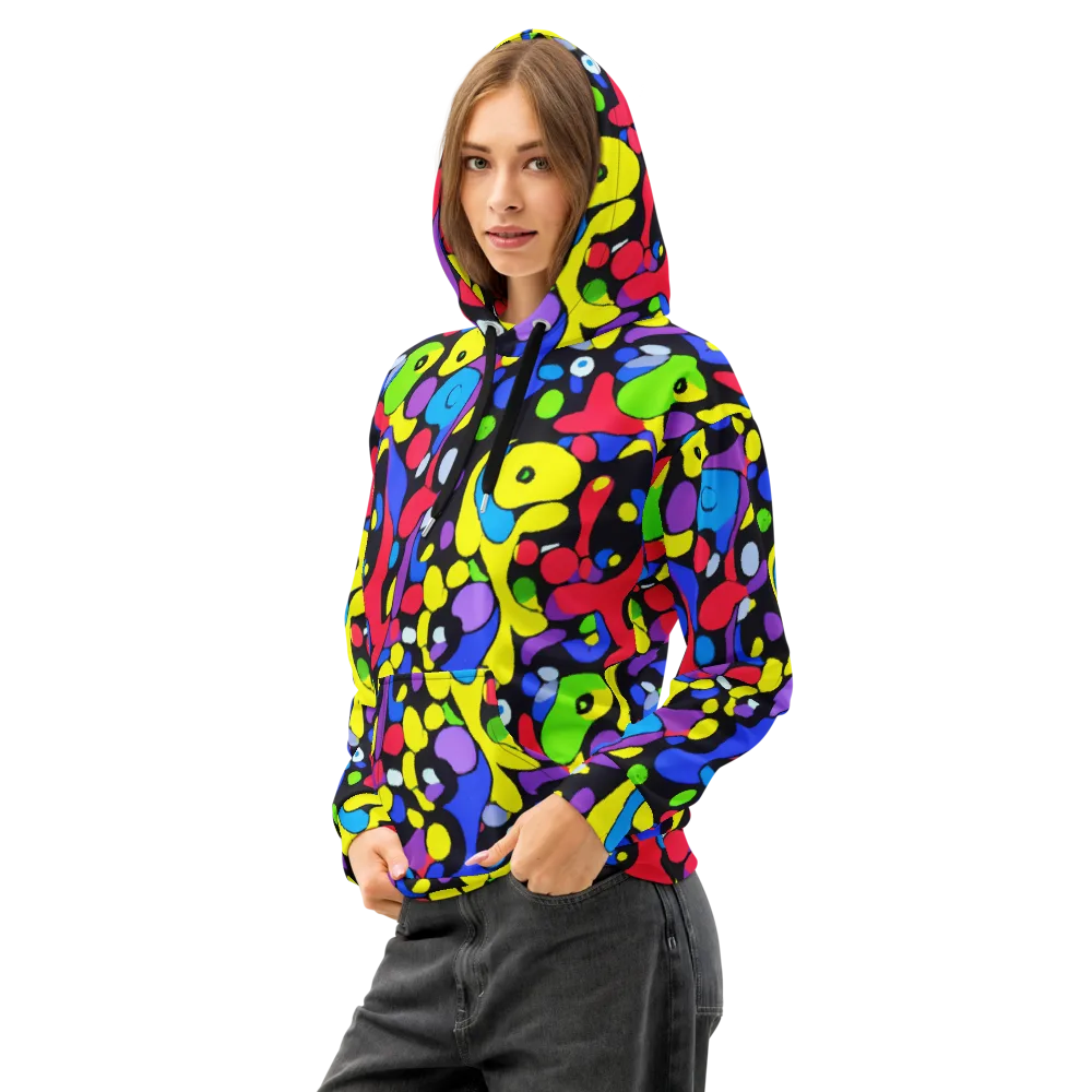 Miró's Mosaic on Cotton Hoodie — Left Front