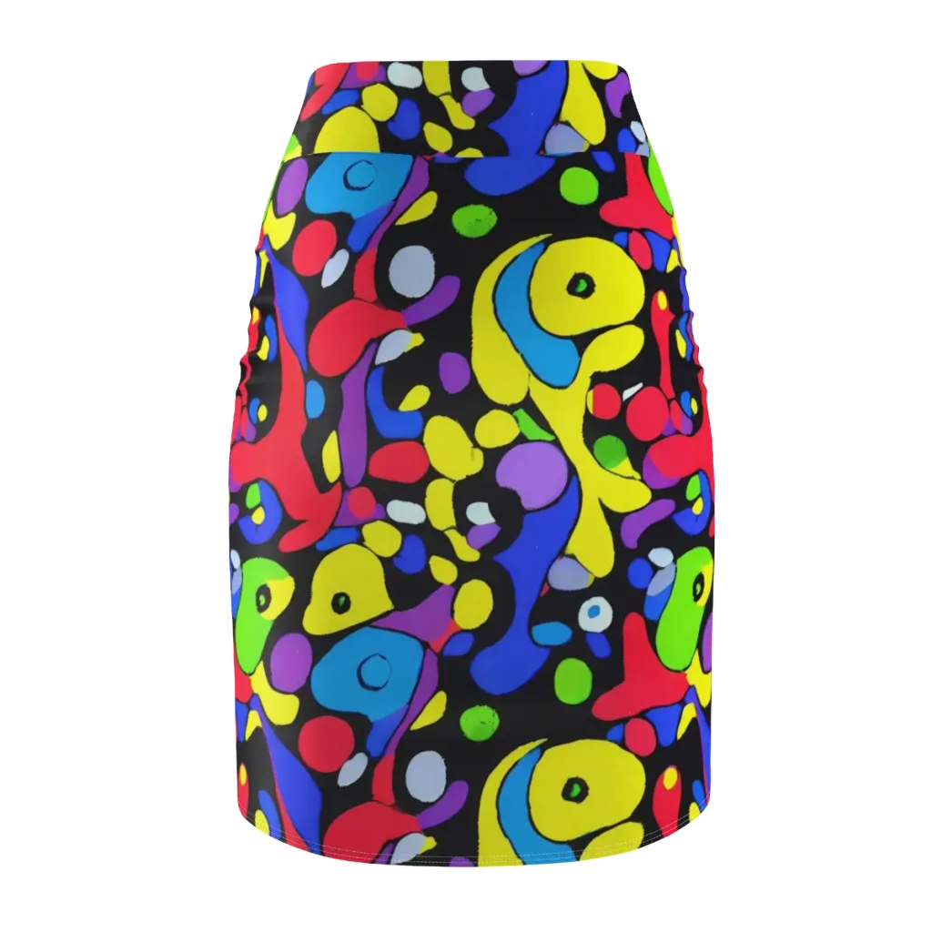 Miró's Mosaic on Pencil Skirt — Back