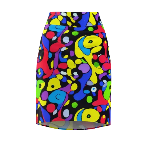 Miró's Mosaic on a Pencil Skirt