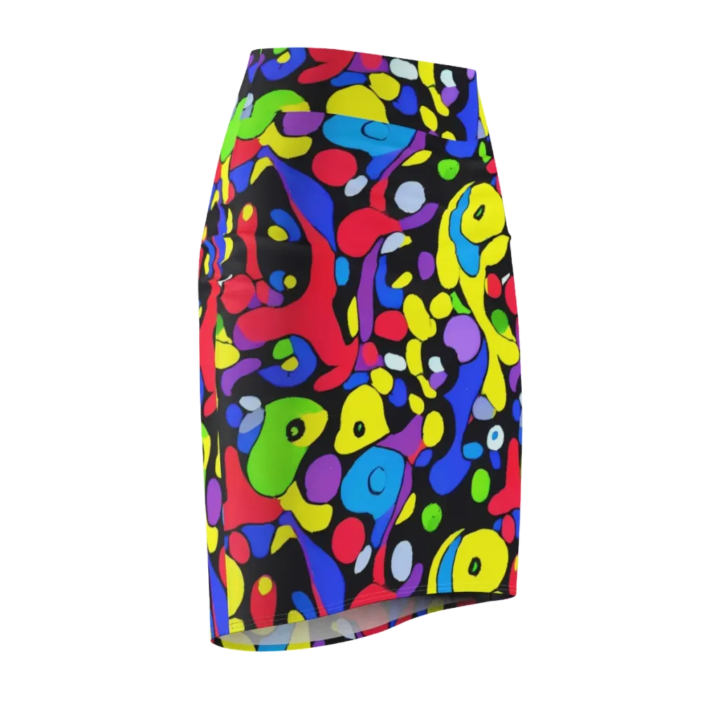 Miró's Mosaic on Pencil Skirt — Front Side