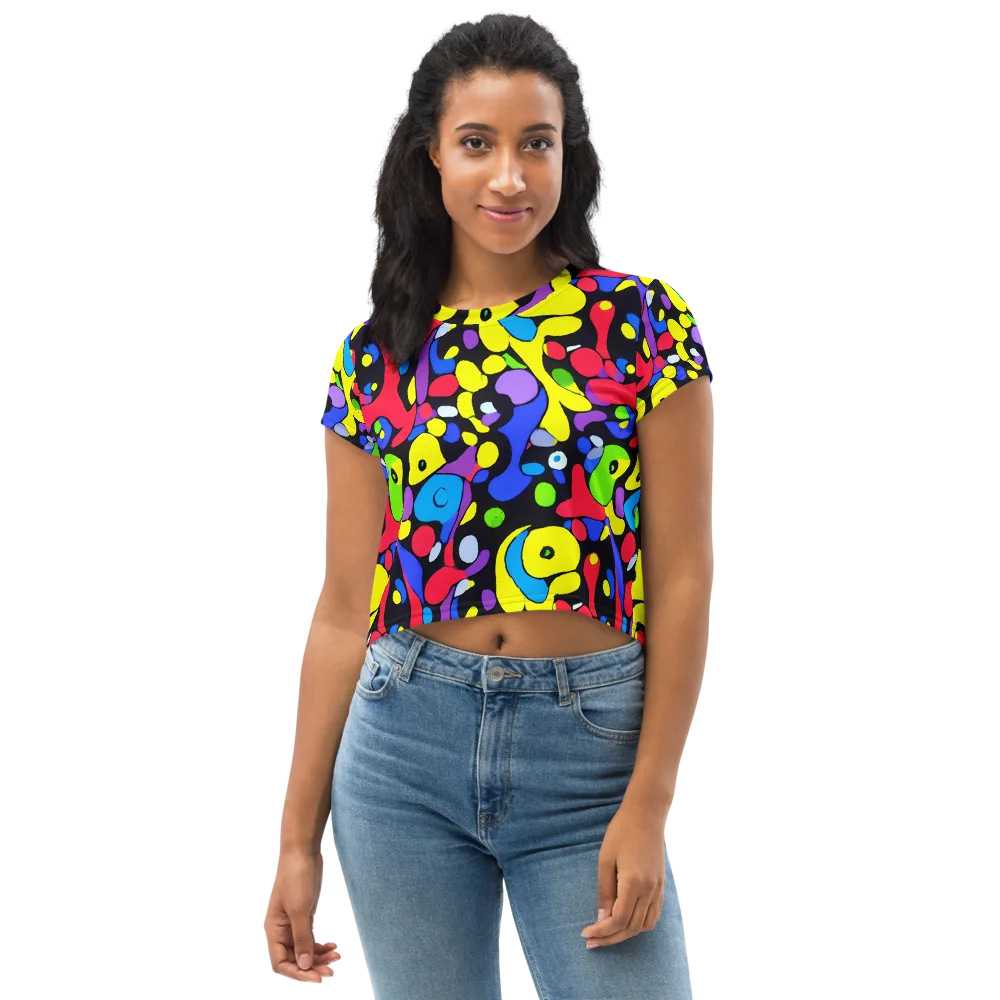 Miró's Mosaic on Crop Tee — Front