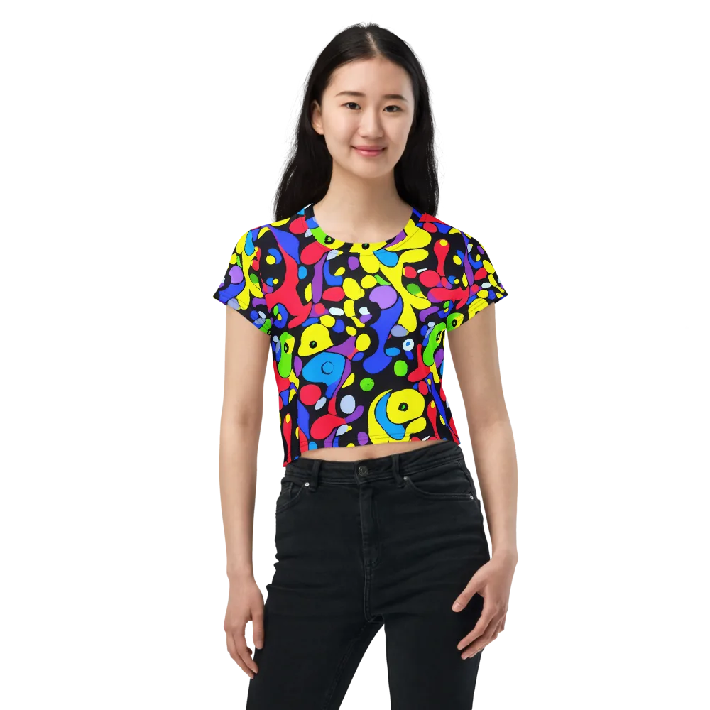 Miró's Mosaic on Crop Tee — Front