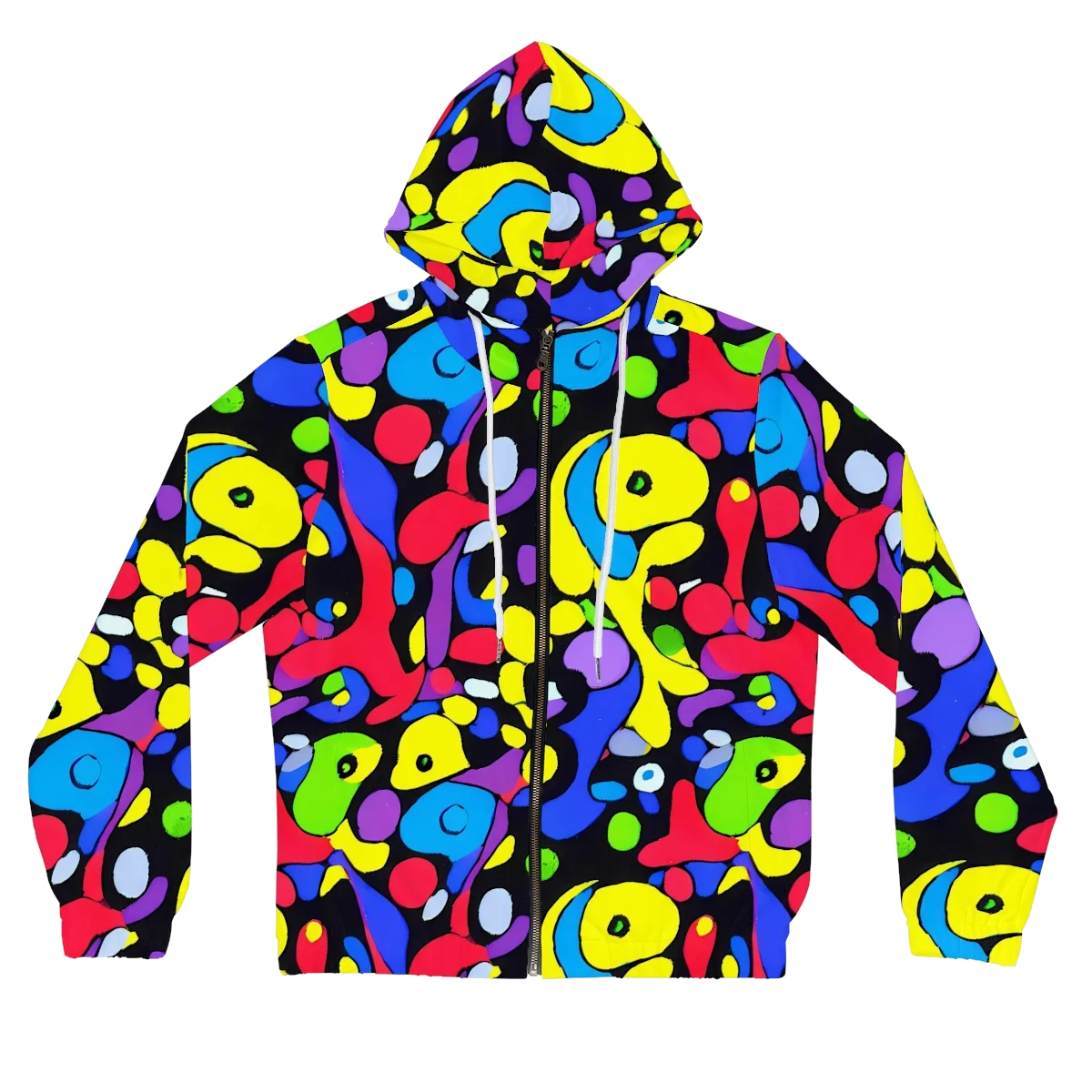Miró's Mosaic on Women's Full-Zip Hoodie — Front