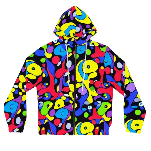 Miró's Mosaic on a Women's Full-Zip Hoodie