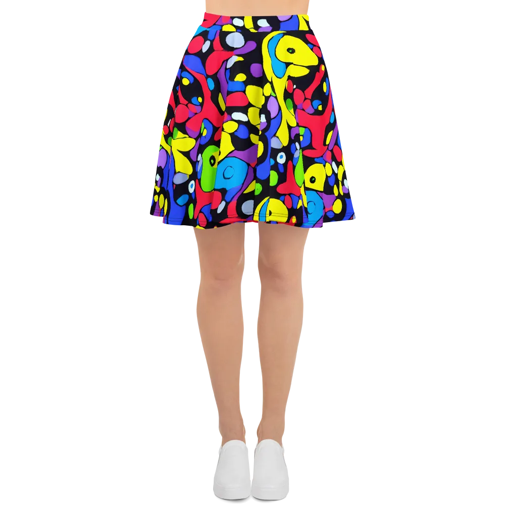 Miró's Mosaic on Skater Skirt — Front