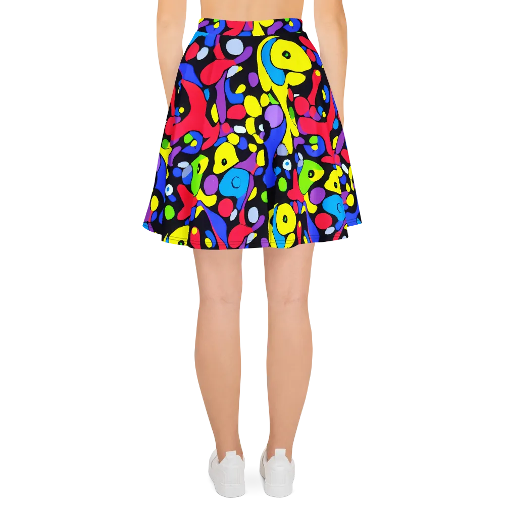 Miró's Mosaic on Skater Skirt — Back