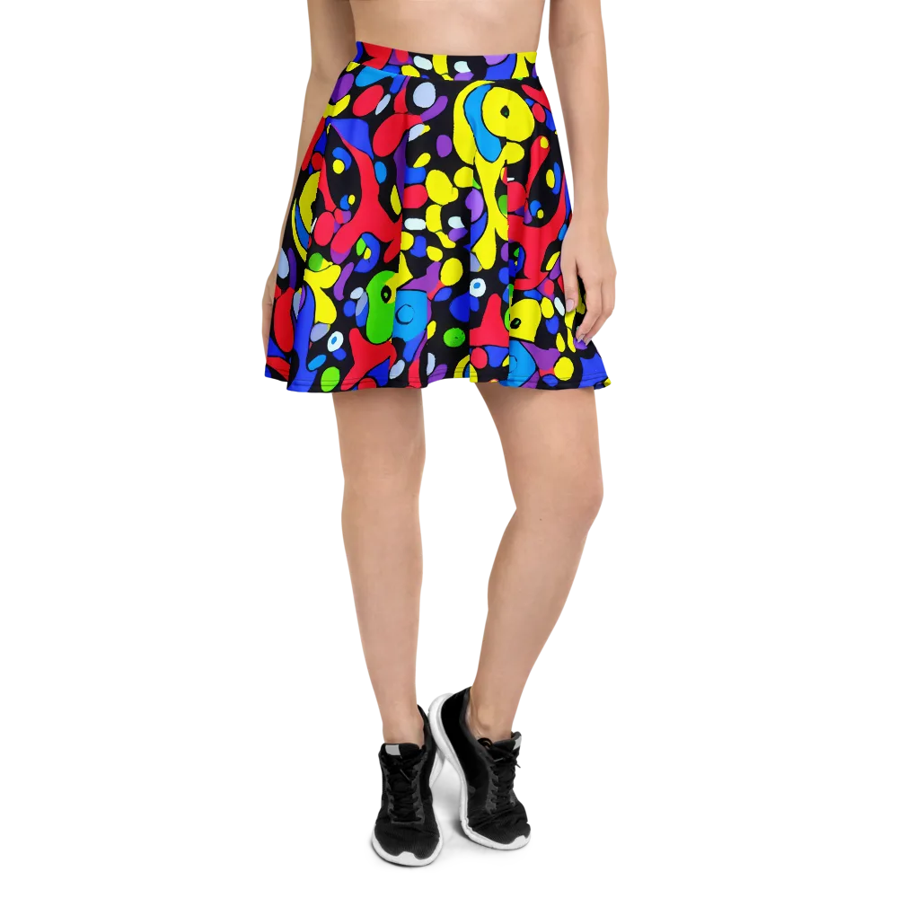 Miró's Mosaic on Skater Skirt — Front