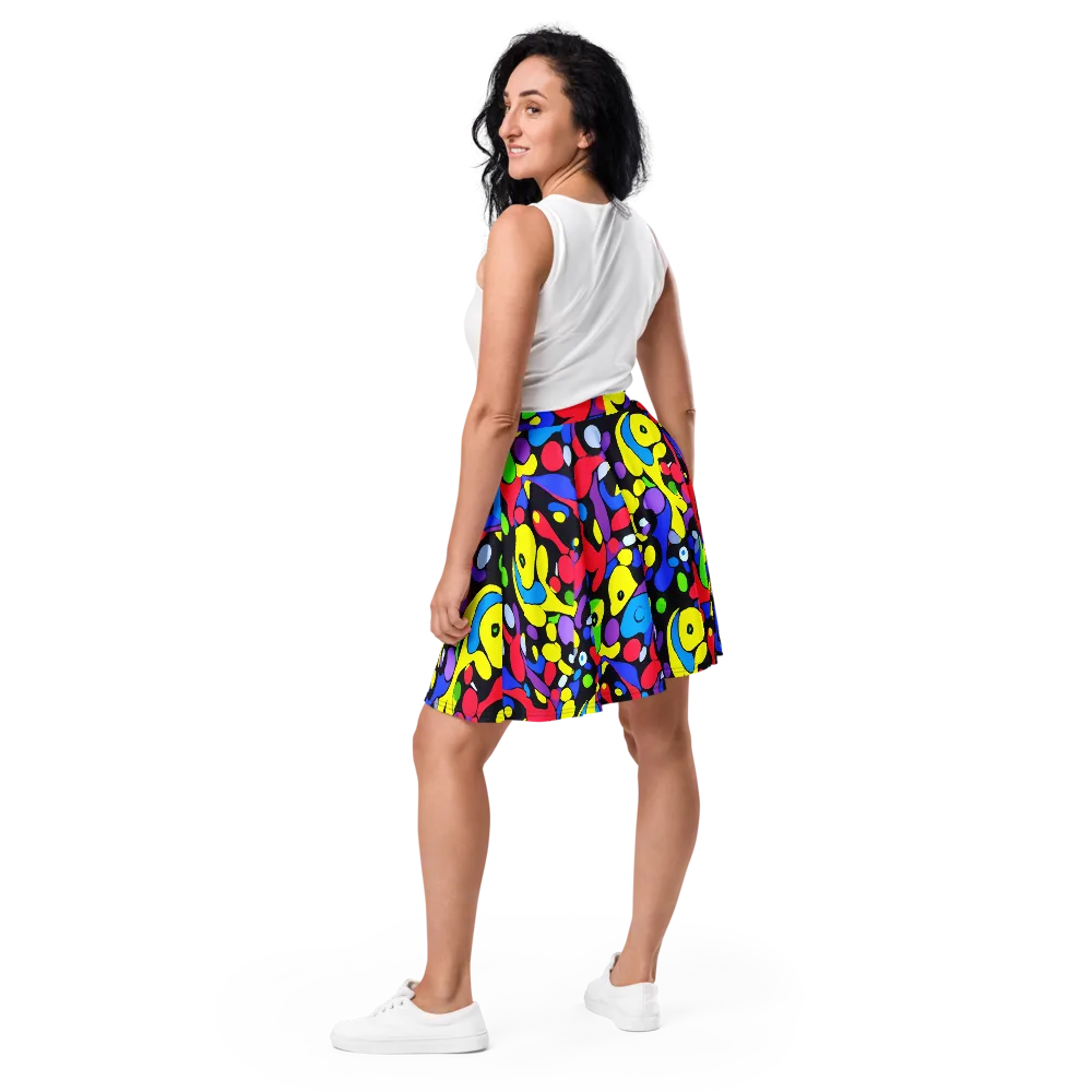 Miró's Mosaic on Skater Skirt — Back