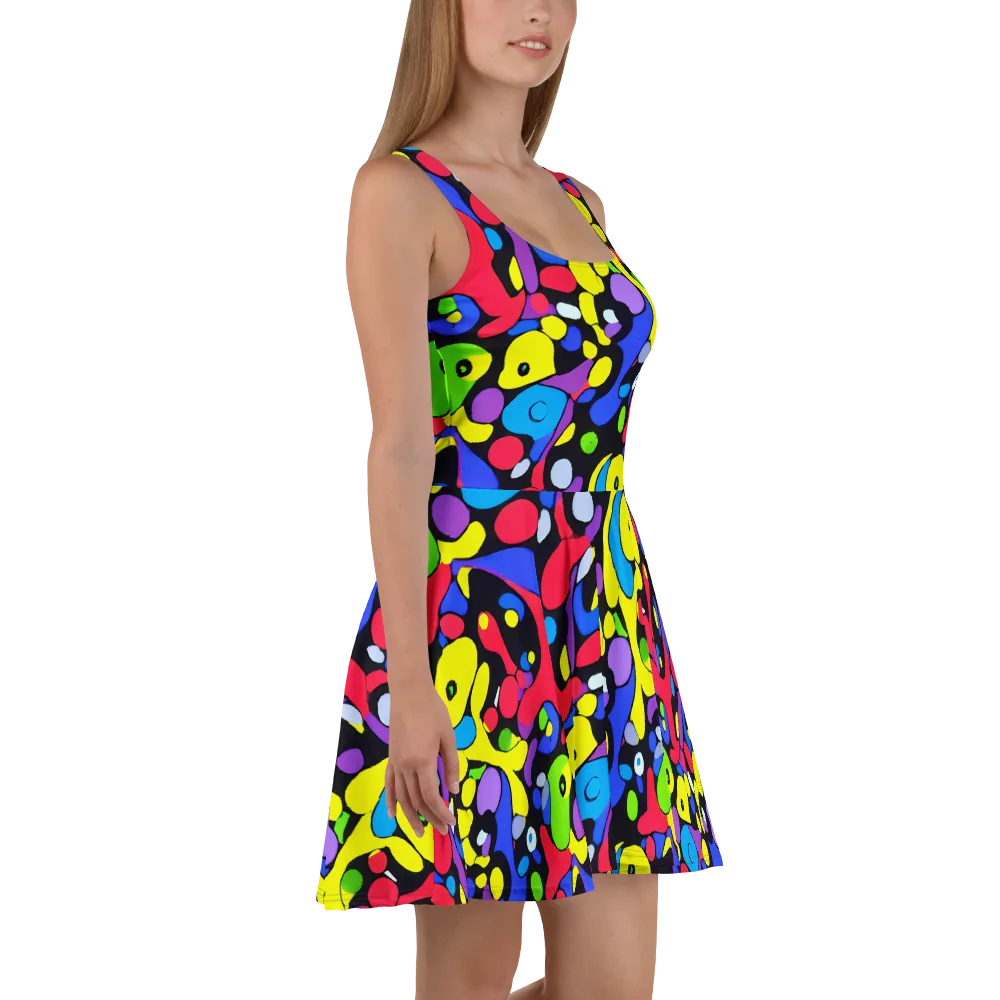 Miró's Mosaic on Skater Dress — Right