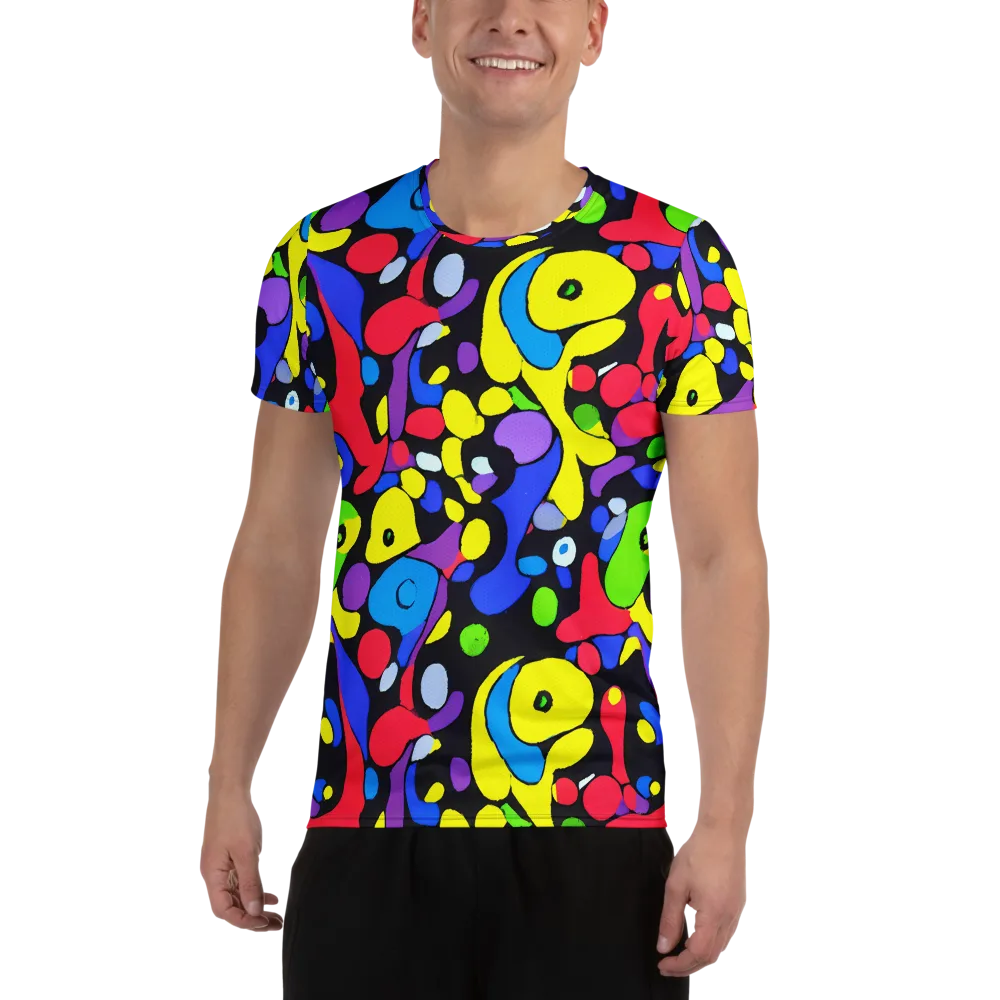 Miró's Mosaic on Men's Athletic T-Shirt — Front