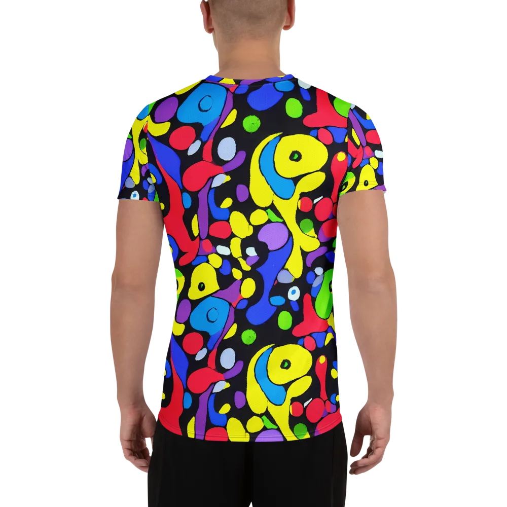 Miró's Mosaic on Men's Athletic T-Shirt — Back