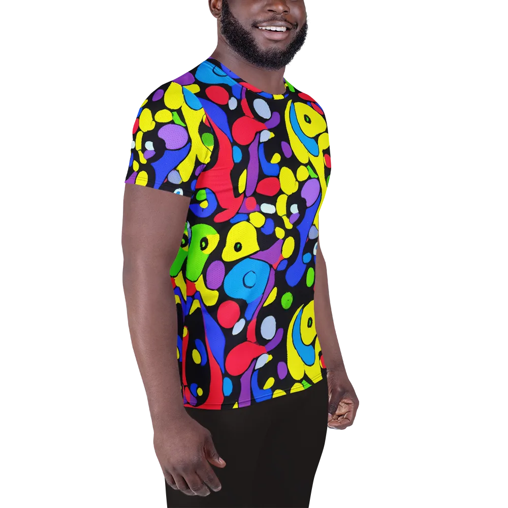 Miró's Mosaic on Men's Athletic T-Shirt — Right