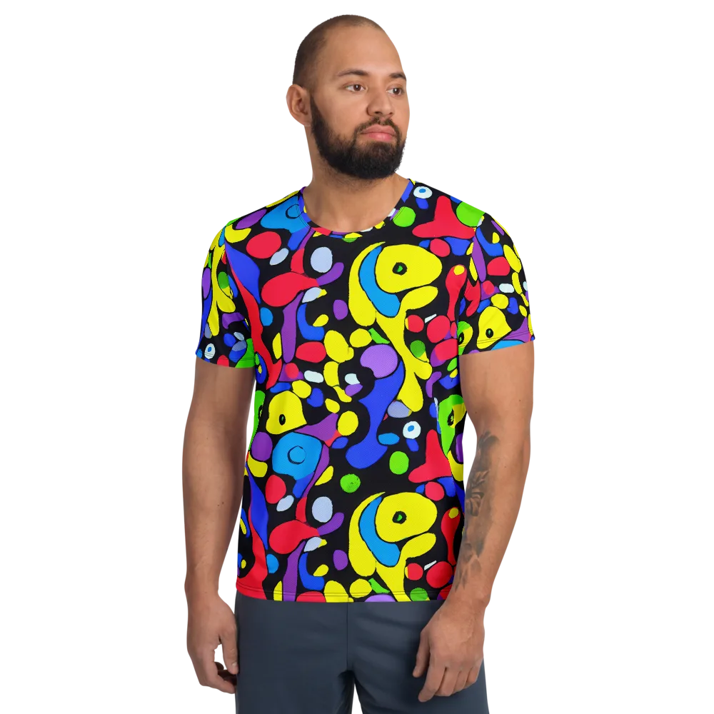 Miró's Mosaic on Men's Athletic T-Shirt — Front