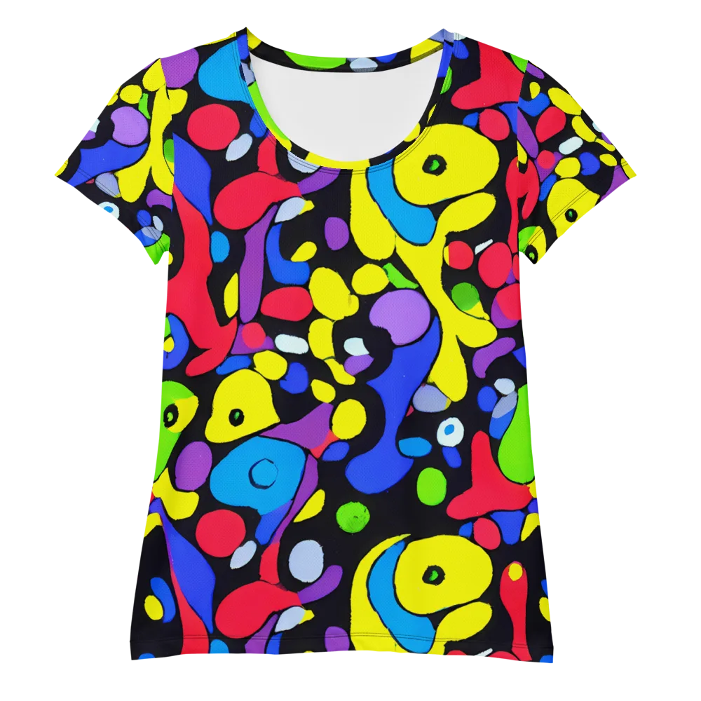 Miró's Mosaic on Women's Athletic T-Shirt — Front