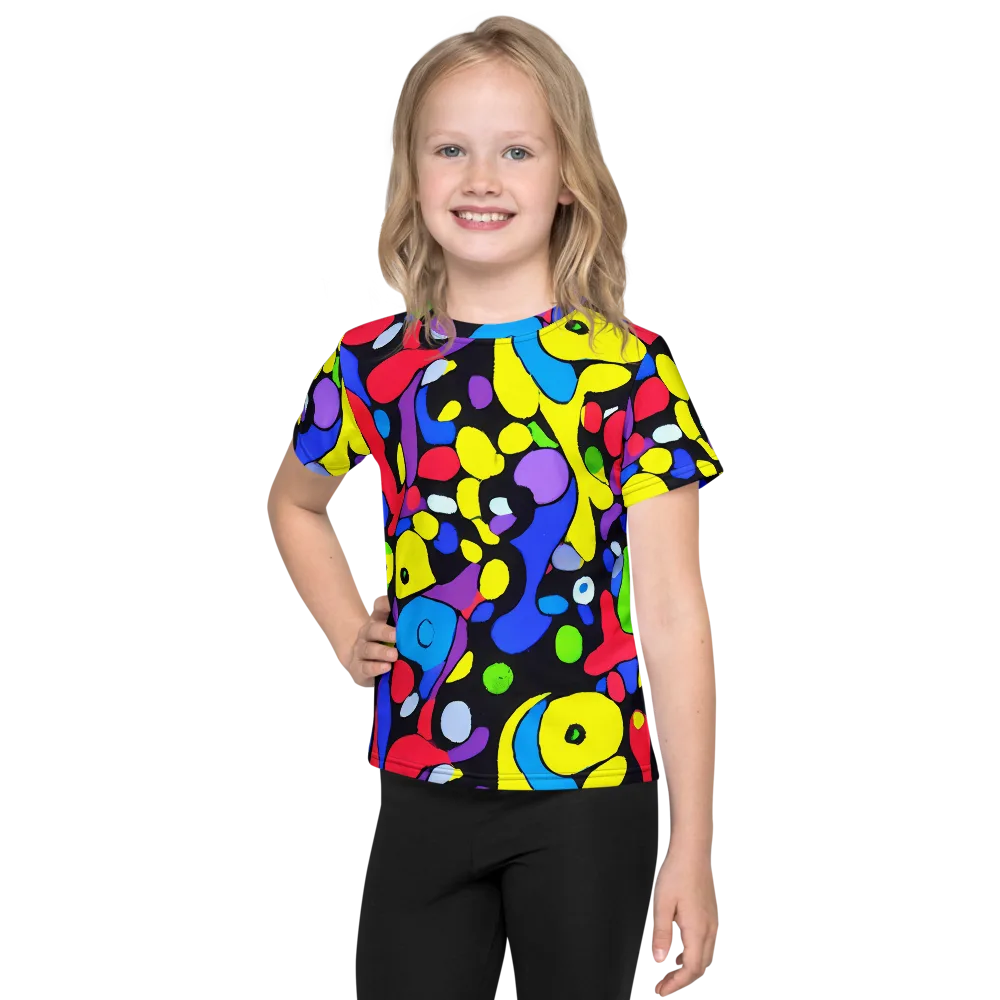 Miró's Mosaic on Kids Crew Neck T-Shirt — Front