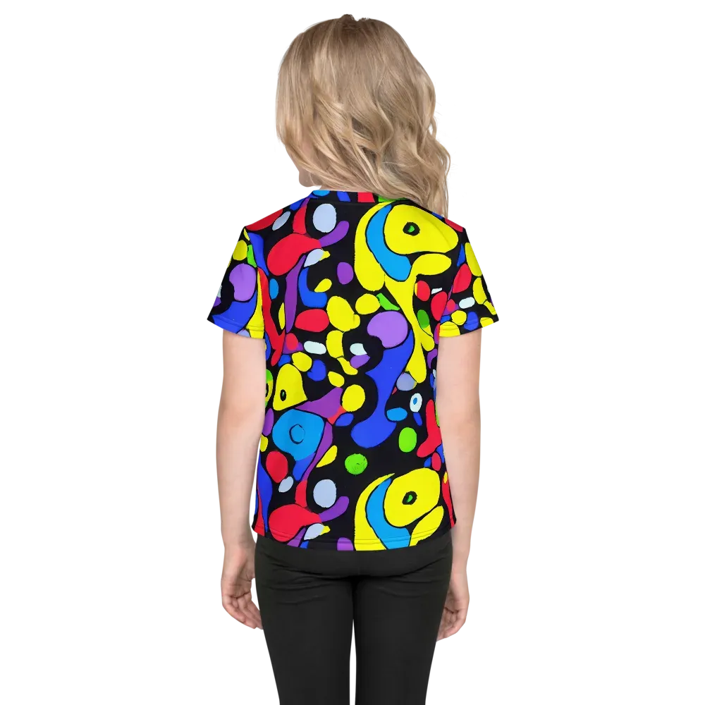 Miró's Mosaic on Kids Crew Neck T-Shirt — Back