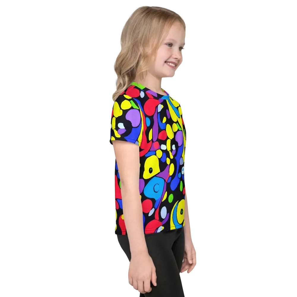 Miró's Mosaic on Kids Crew Neck T-Shirt — Right