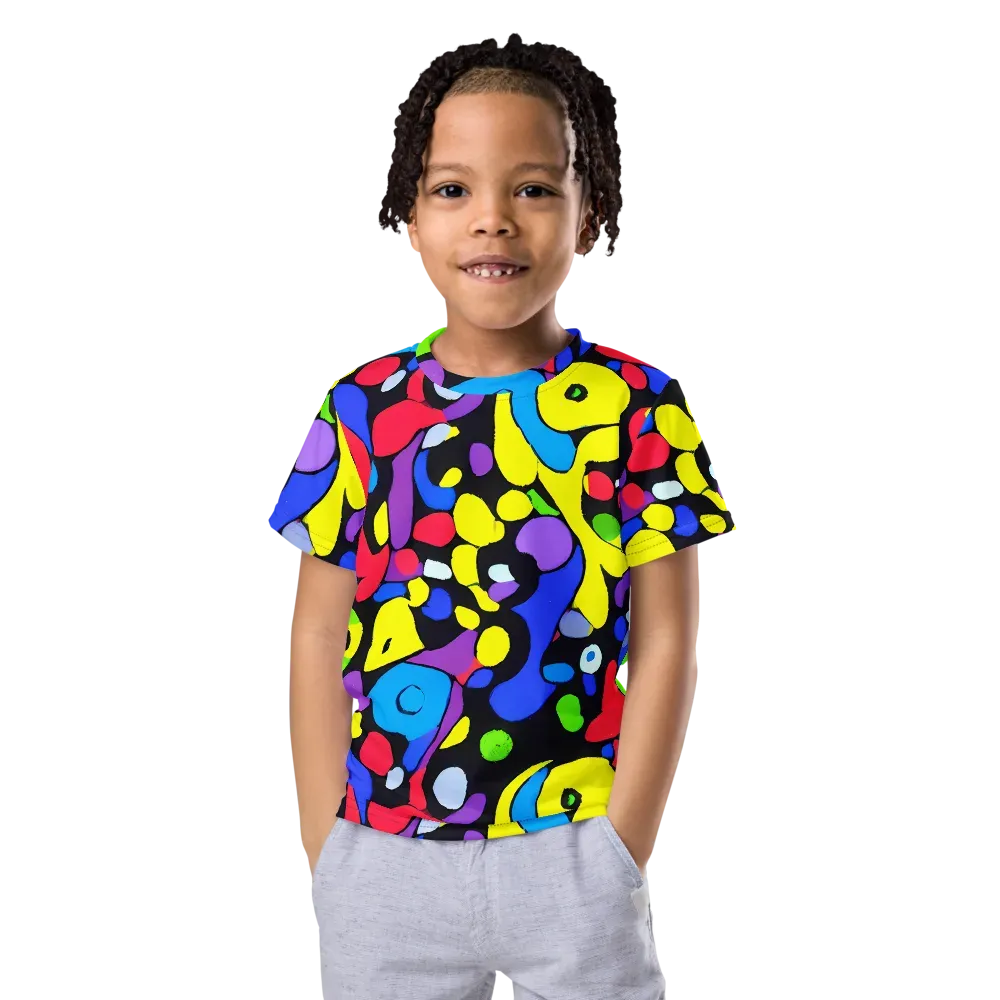 Miró's Mosaic on Kids Crew Neck T-Shirt — Front