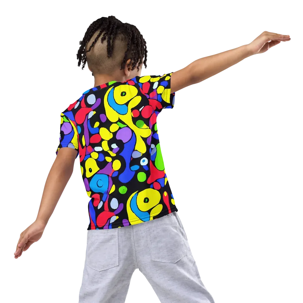 Miró's Mosaic on Kids Crew Neck T-Shirt — Back