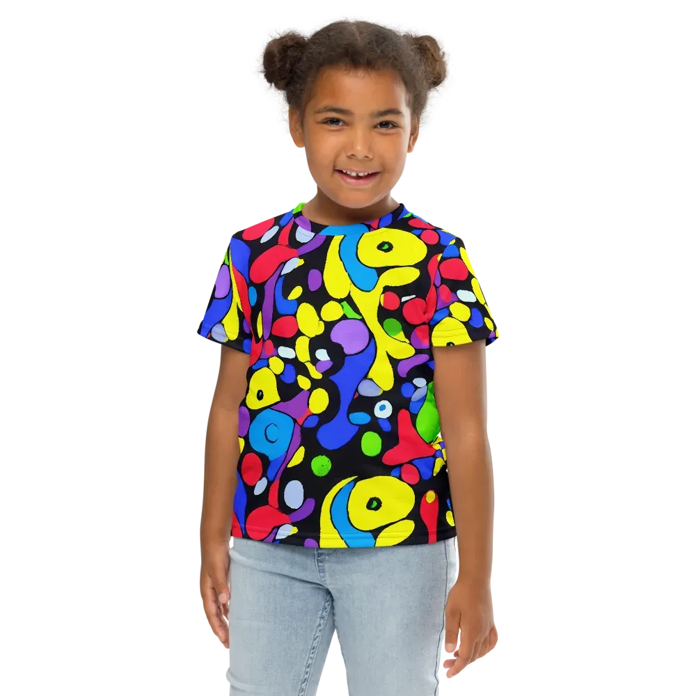 Miró's Mosaic on Kids Crew Neck T-Shirt — Front