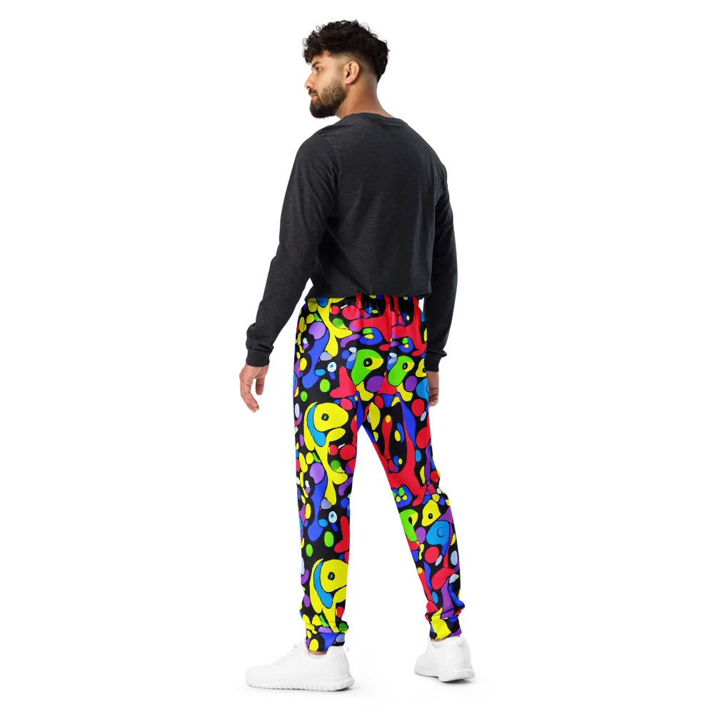 Miró's Mosaic on Men's Joggers — Back