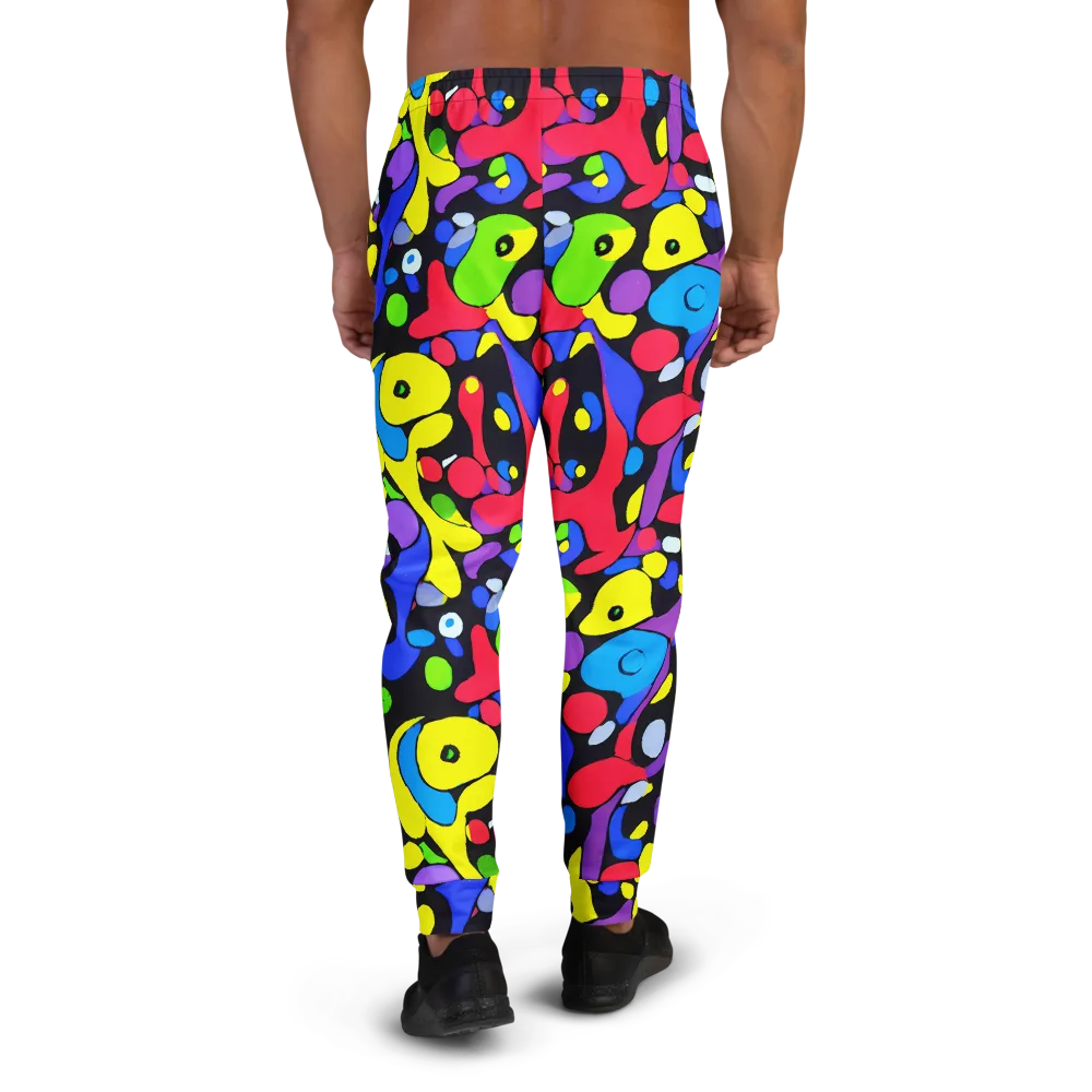 Miró's Mosaic on Men's Joggers — Back