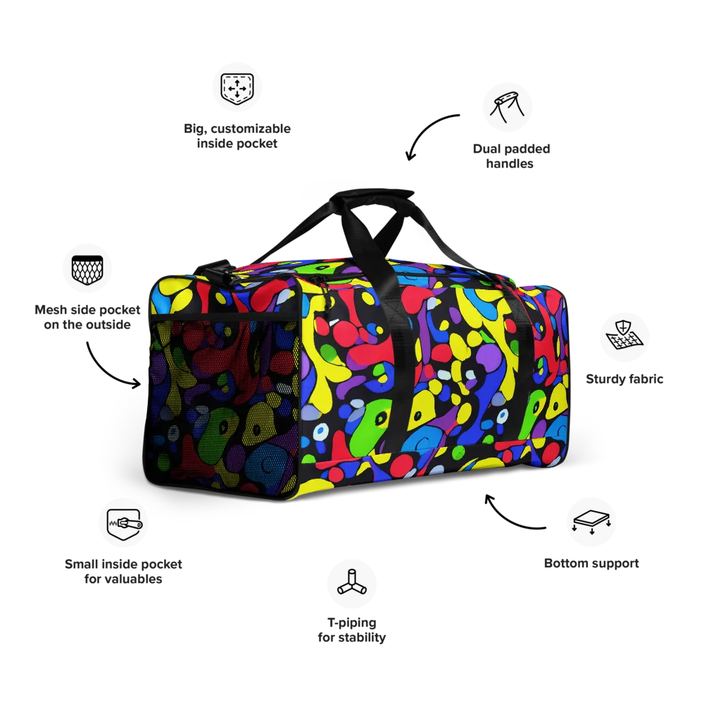 Miró's Mosaic on Duffle Bag — Right Front