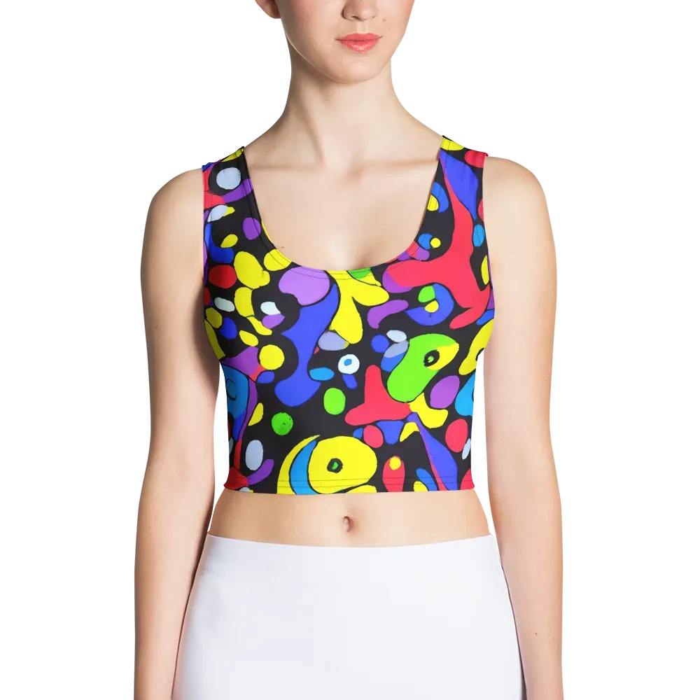 Miró's Mosaic on Crop Top — Front