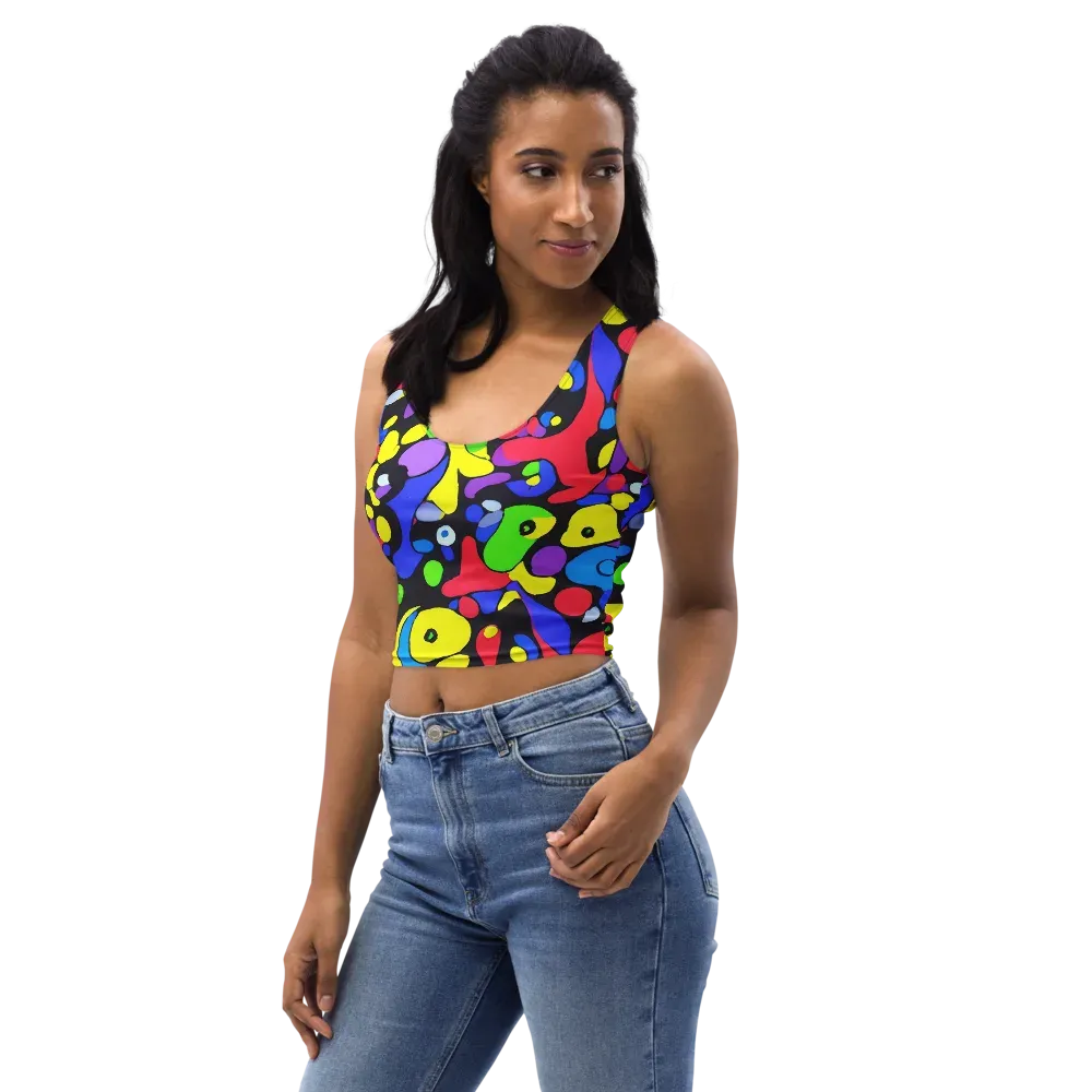 Miró's Mosaic on Crop Top — Left Front