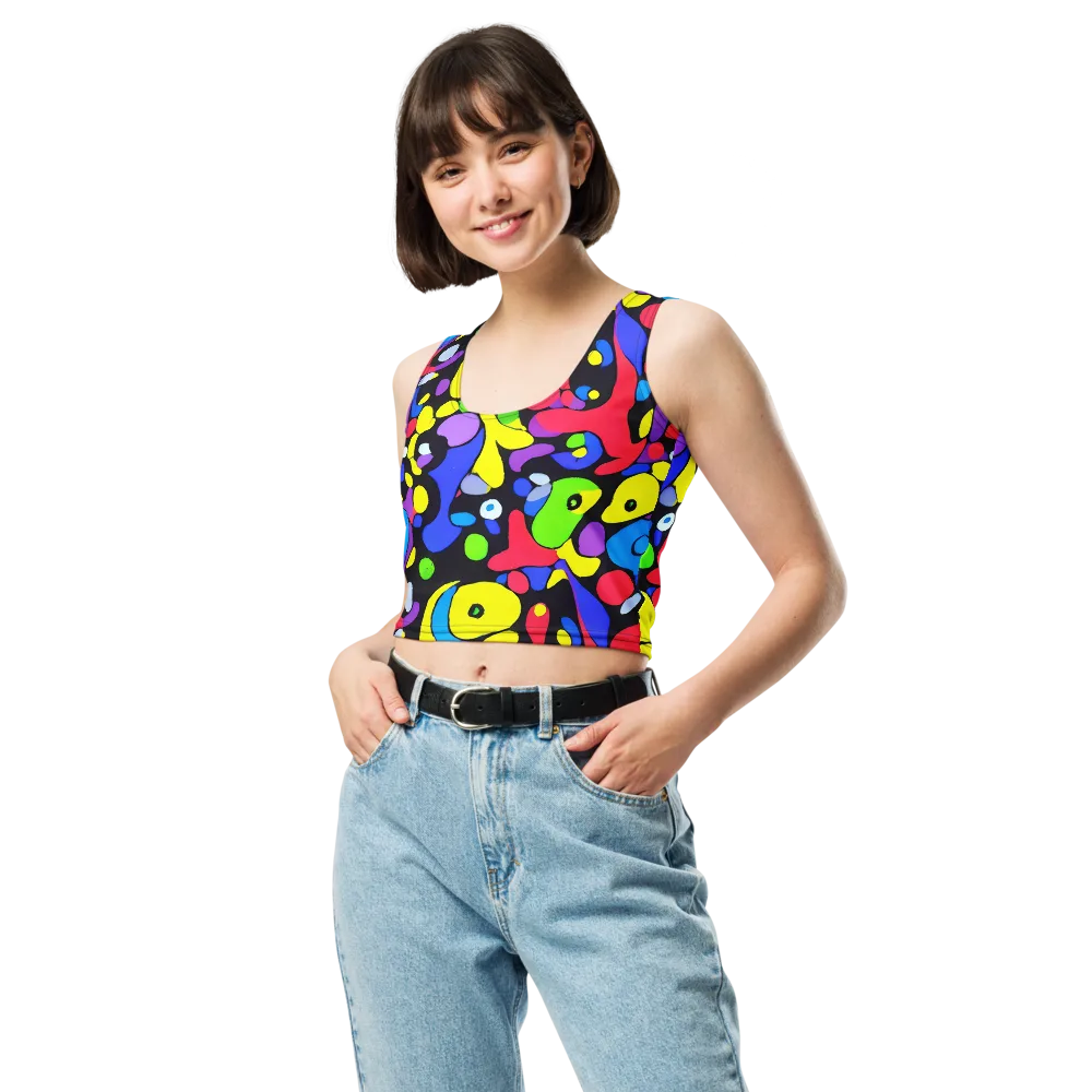 Miró's Mosaic on Crop Top — Front