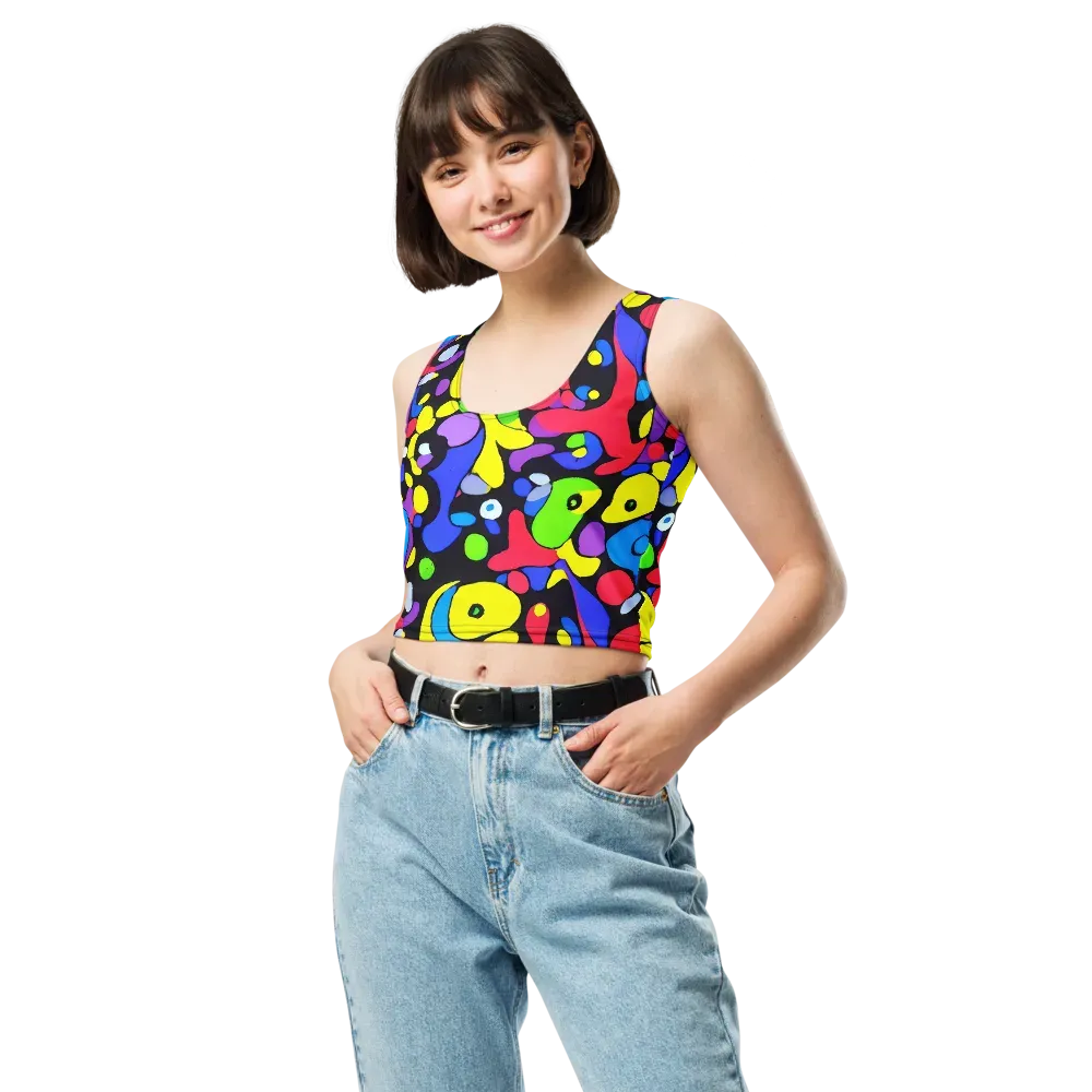 Miró's Mosaic on Crop Top — Front
