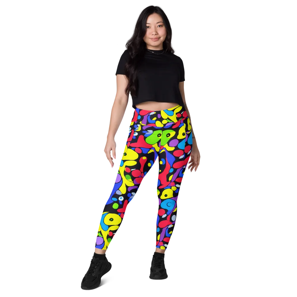 Miró's Mosaic on Leggings with Pockets — Front