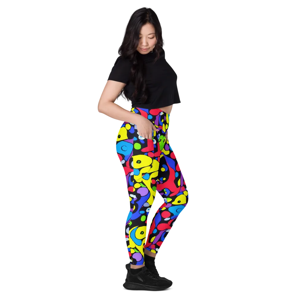 Miró's Mosaic on Leggings with Pockets — Right