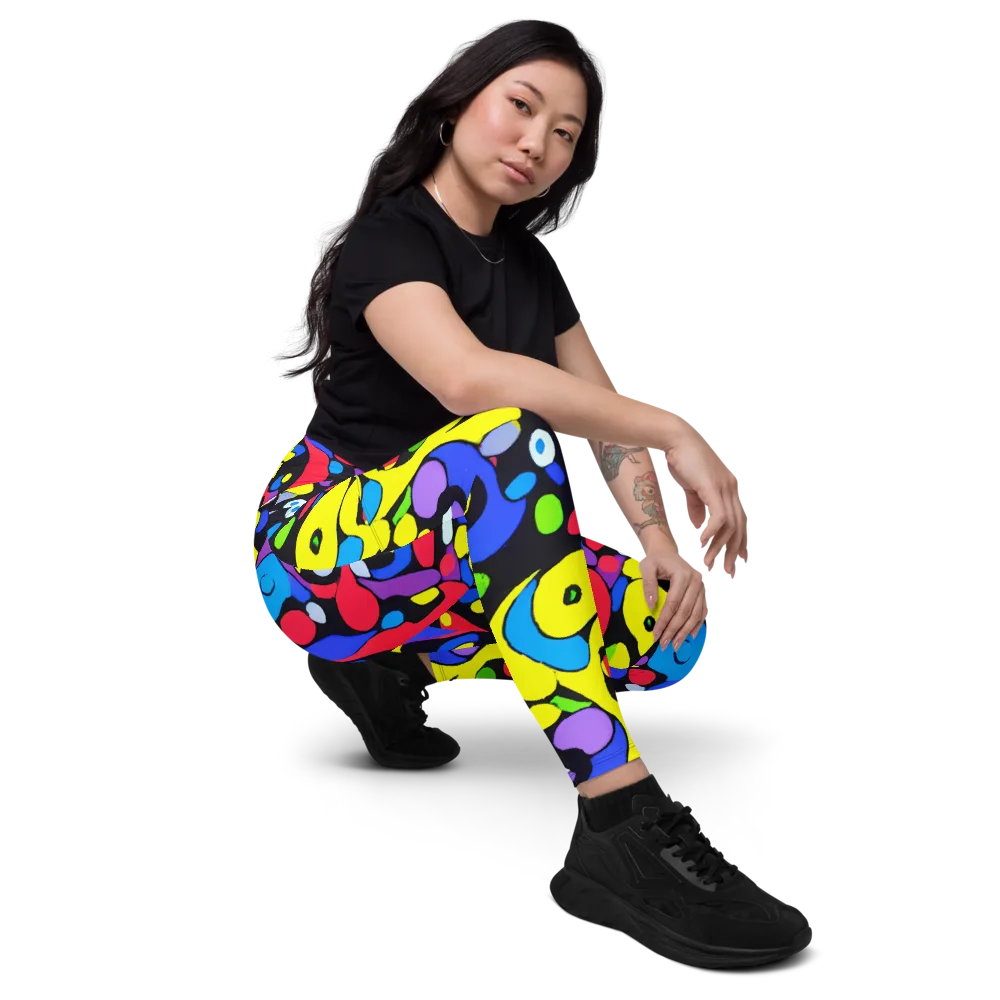 Miró's Mosaic on Leggings with Pockets — Right Front