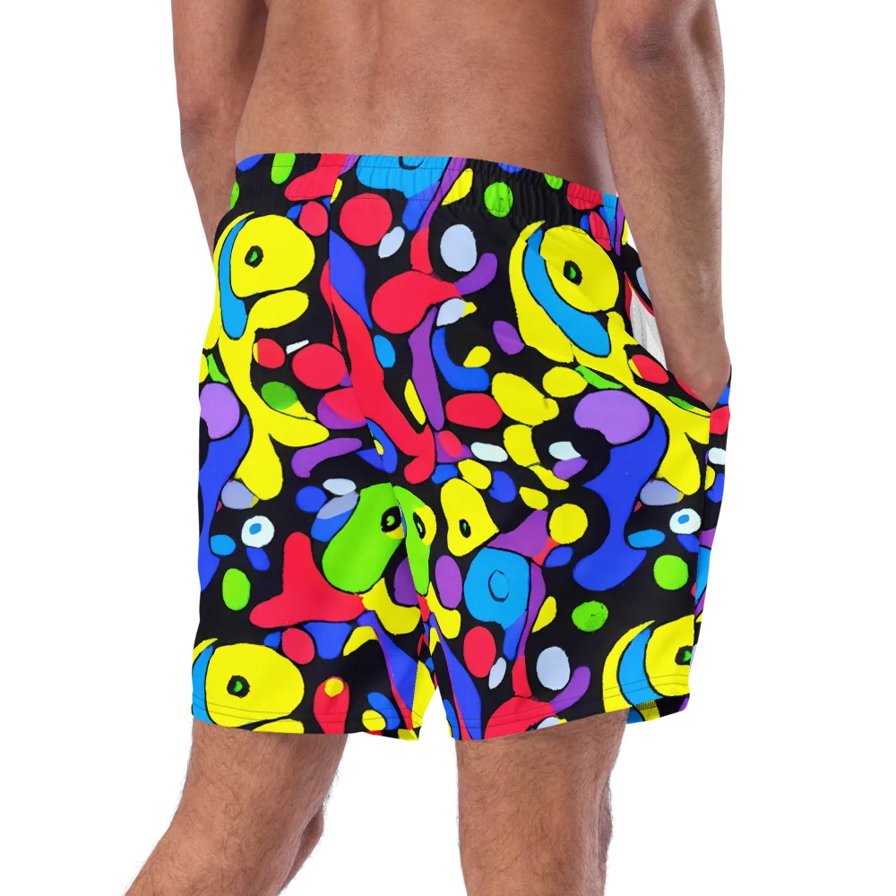 Miró's Mosaic on Swim Trunks — Right Back