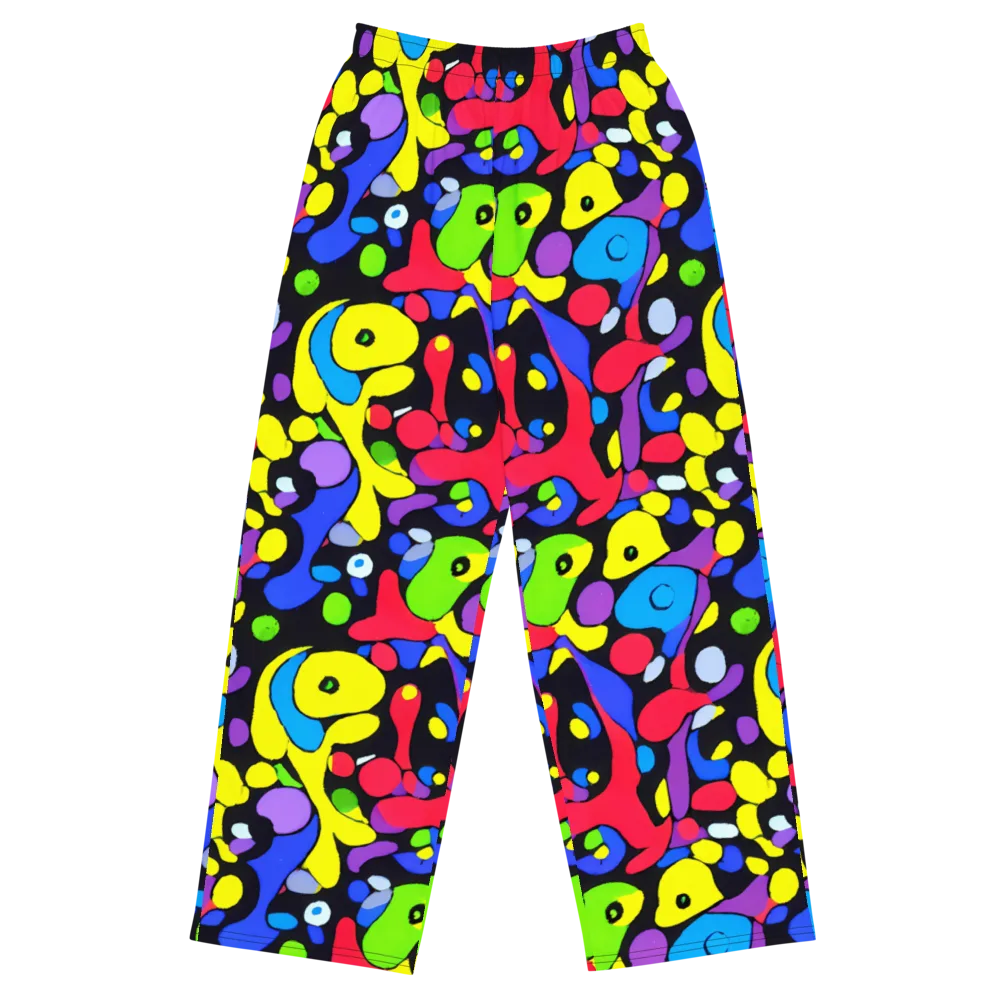 Miró's Mosaic on Wide-Leg Pants — Front