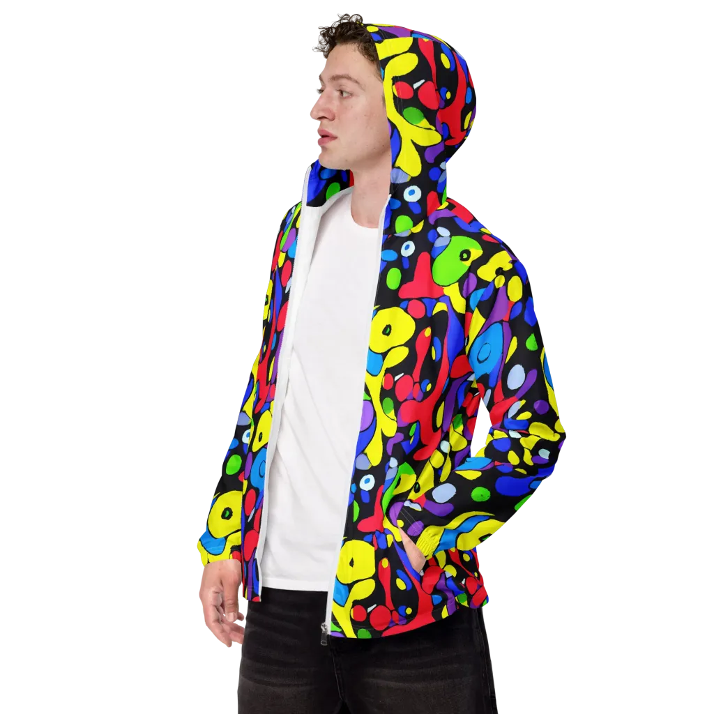 Miró's Mosaic on Men's Windbreaker — Left Front