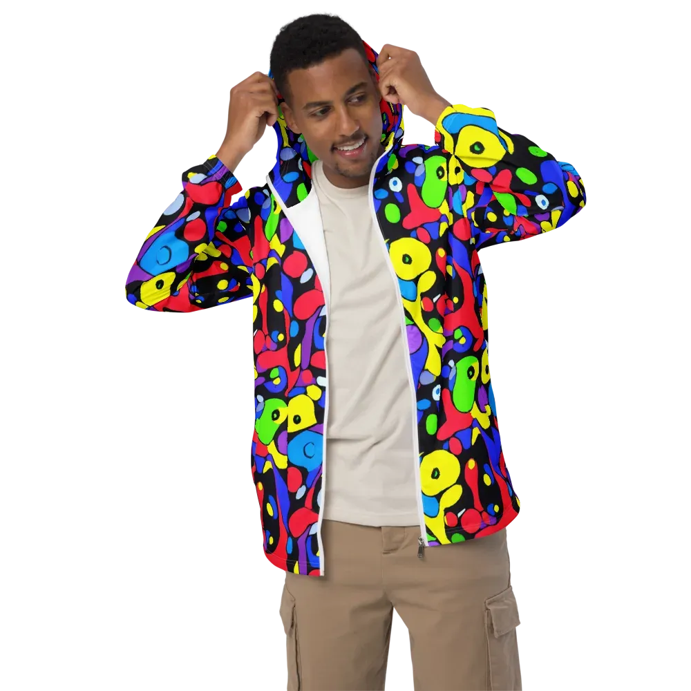 Miró's Mosaic on Men's Windbreaker — Front