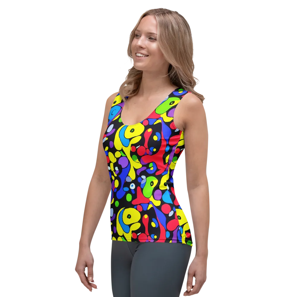 Miró's Mosaic on Women's Tank Top — Left Front