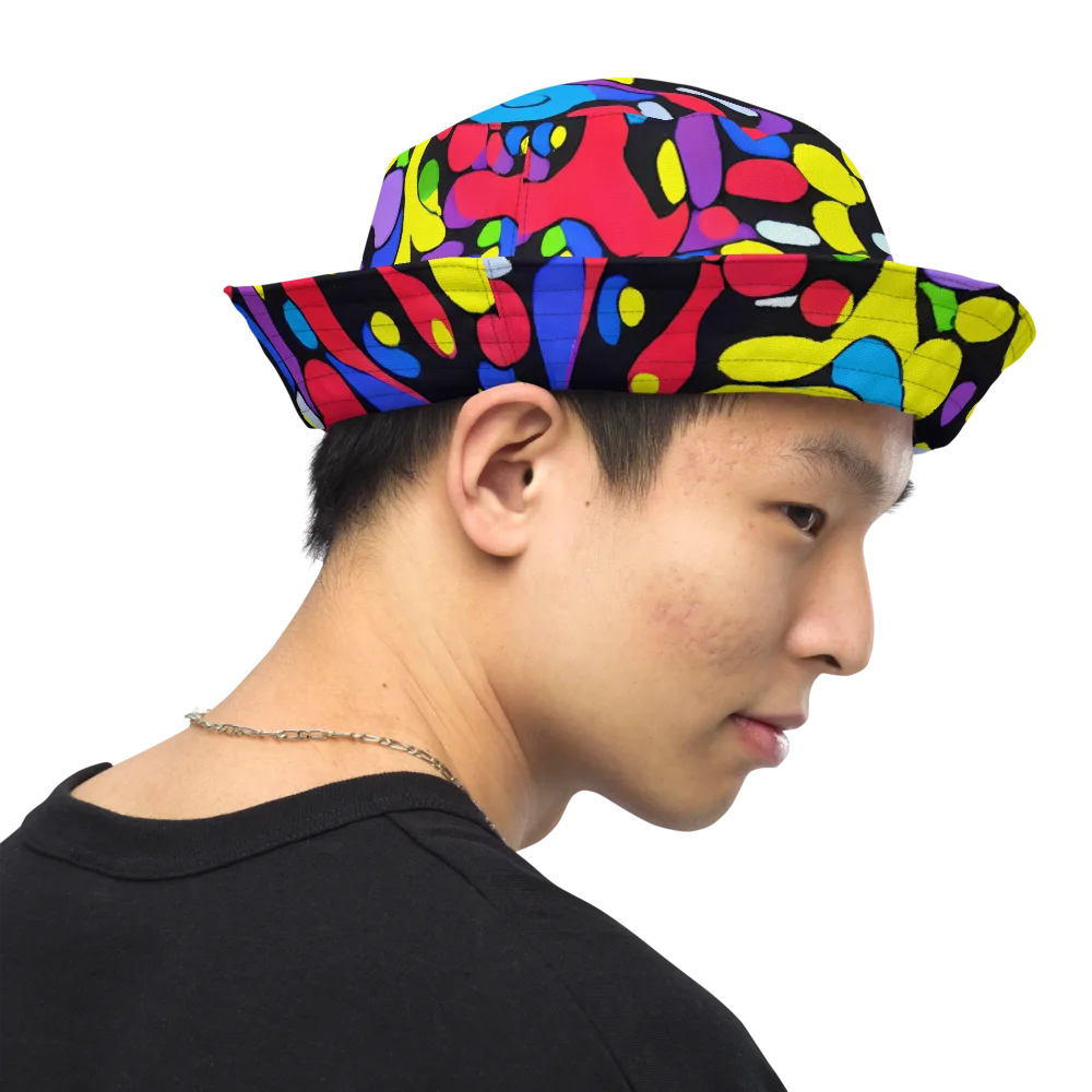 Miró's Mosaic on Reversible Bucket Hat — Right Outside
