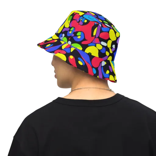 Miró's Mosaic on a Reversible Bucket Hat