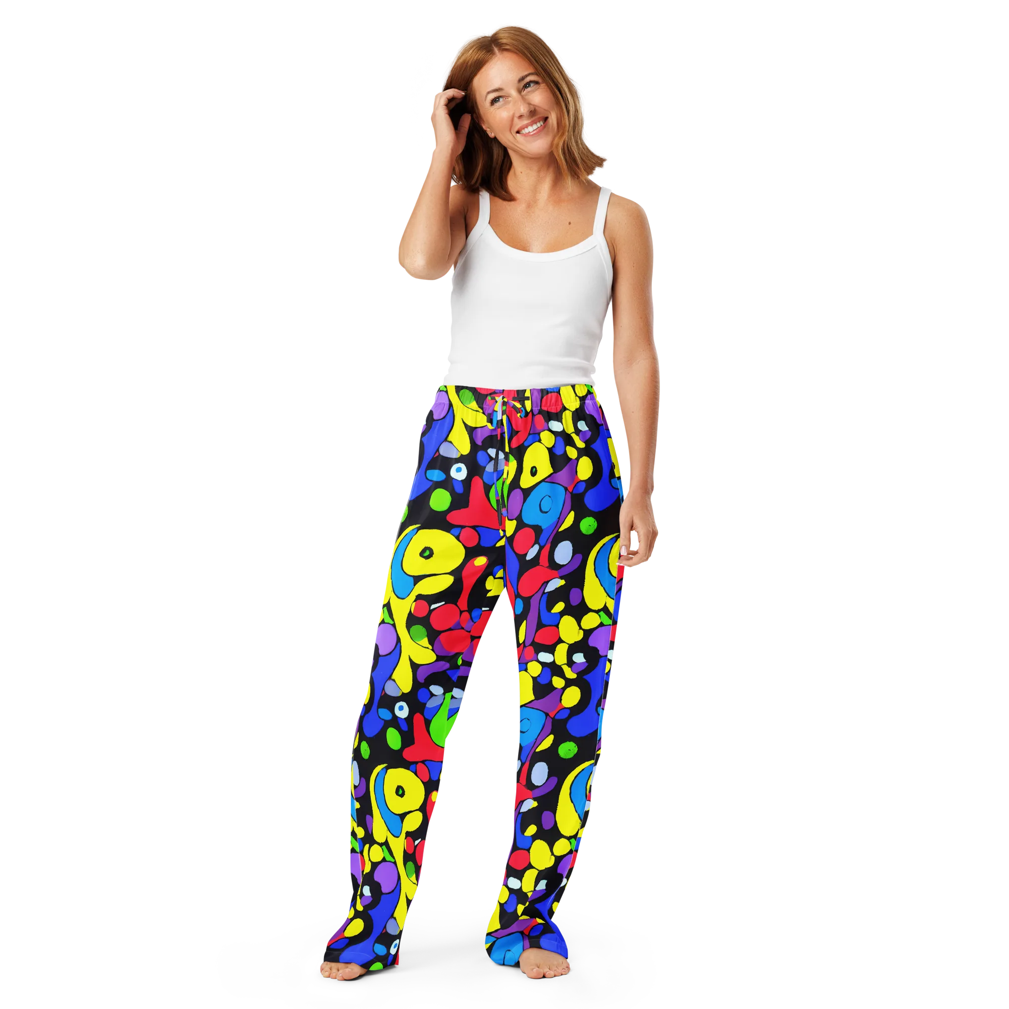 Miró's Mosaic on Women's Pajama Pants — Front