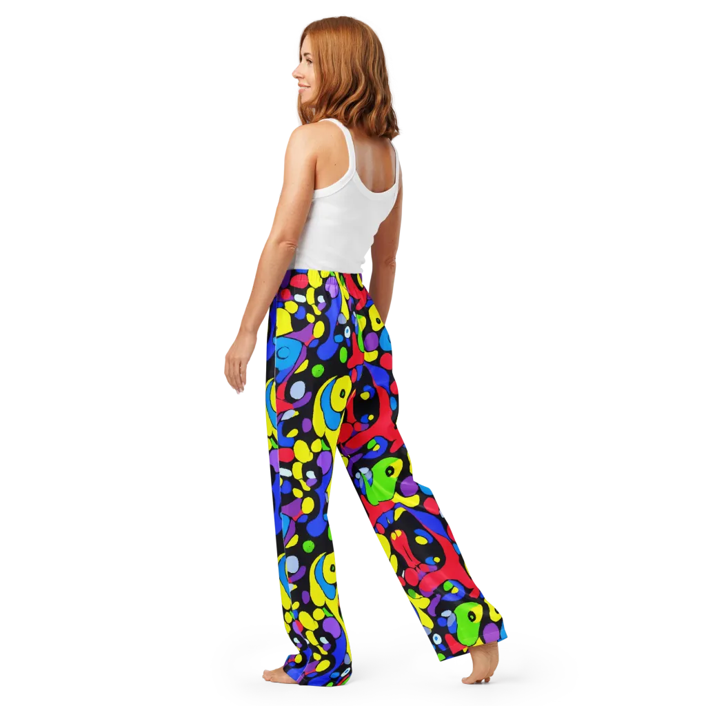 Miró's Mosaic on Women's Pajama Pants — Back